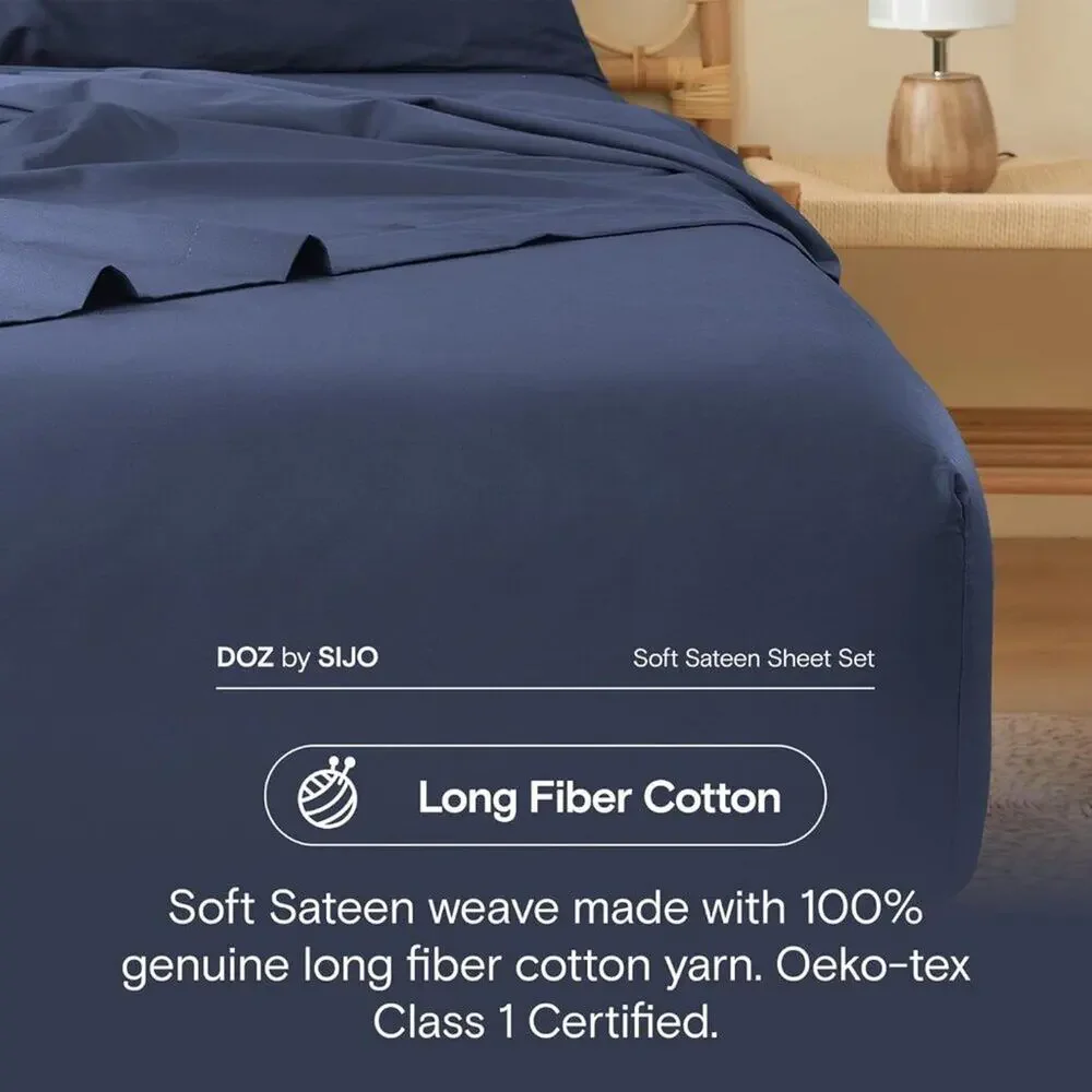 NWT Sijo DOZ Duvet Cover + 2 Shams Sapphire Blue, Queen